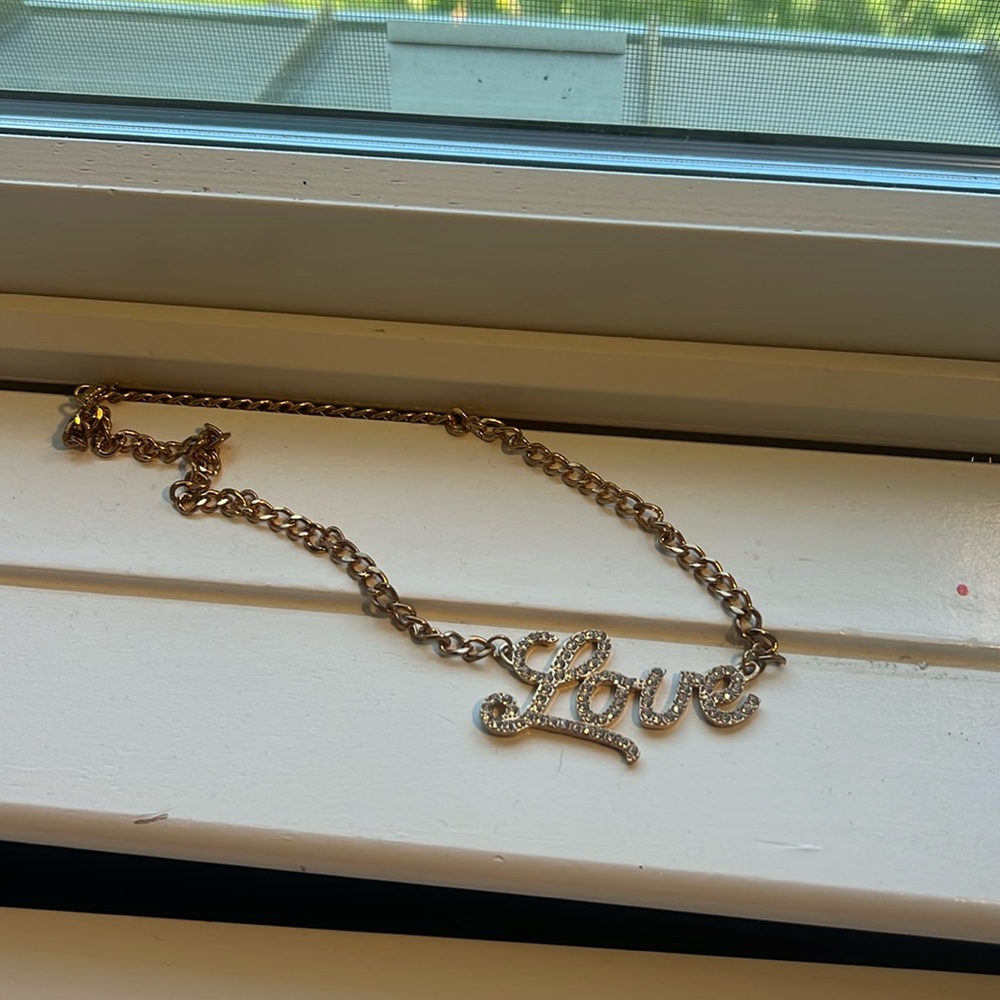 Love chuncky gold diamond necklace